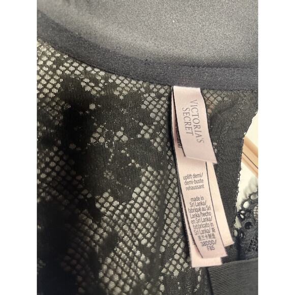 Victoria’s Secret 38 DDD Uplift Demi black Front Closure Lace Bra - Picture 8 of 9